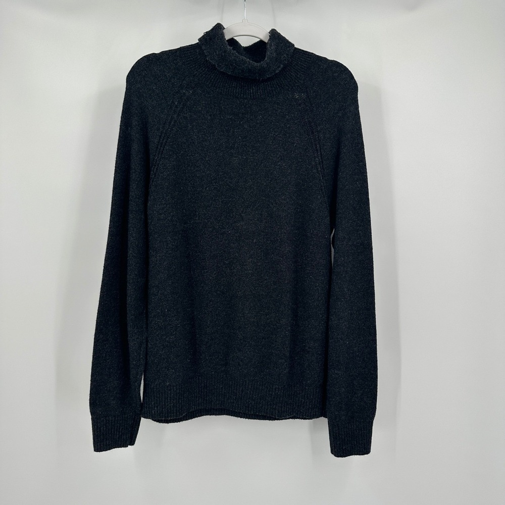 Womens Preppy Minimalist Turtleneck Sweater Size M Oversized Cozy Soft Girl